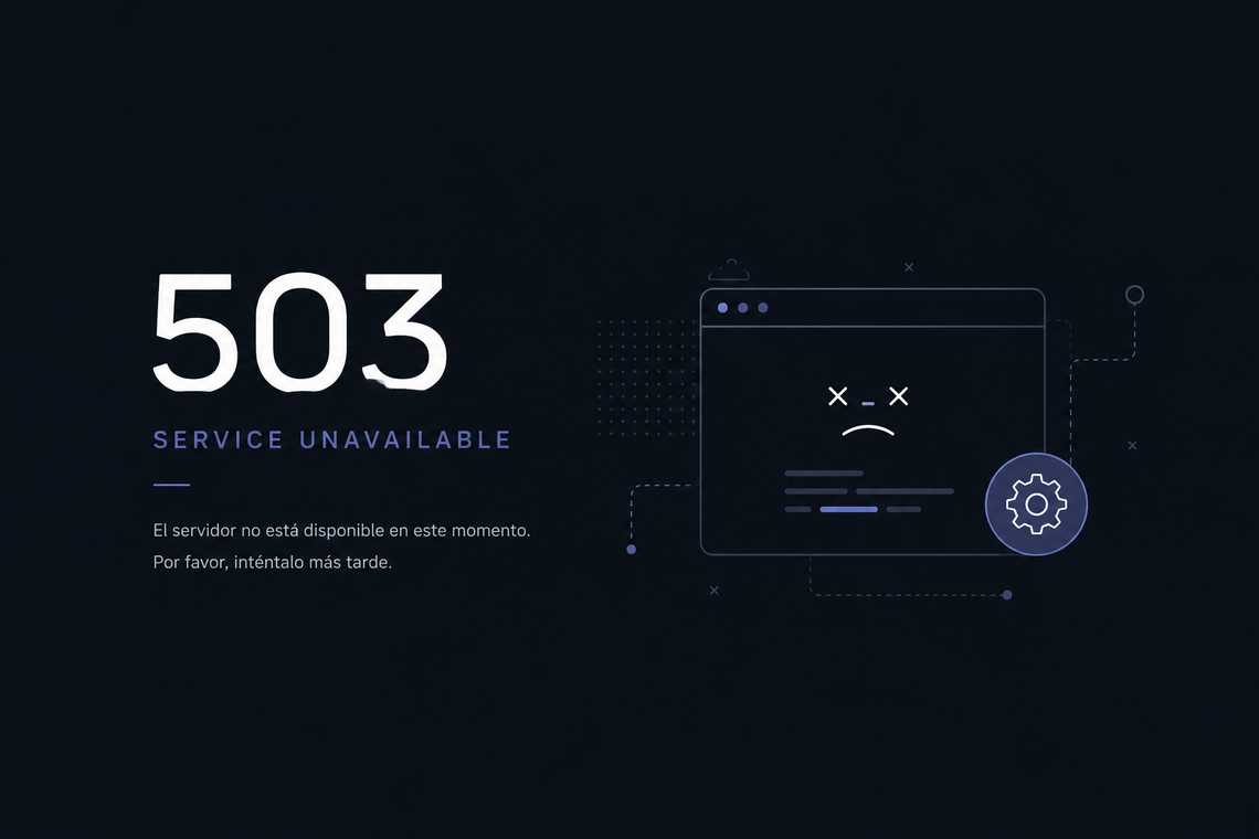 Error 503 Service Unavailable: qué es, causas y cómo solucionarlo