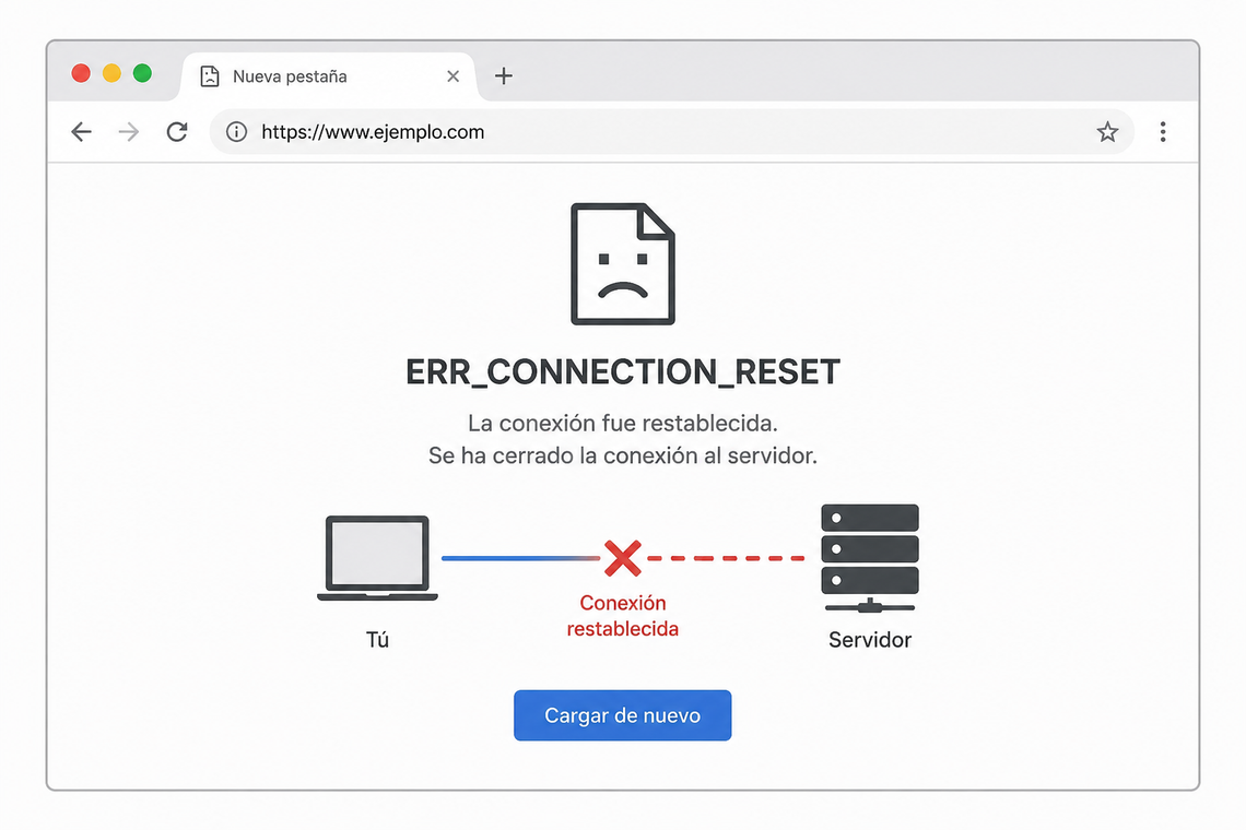 ERR_CONNECTION_RESET: qué es, causas y cómo solucionarlo