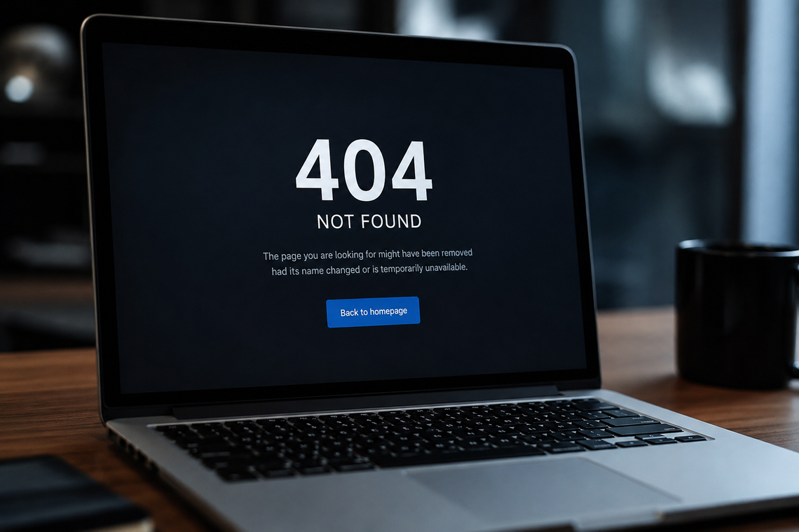Error 404: página no encontrada — qué es y cómo solucionarlo