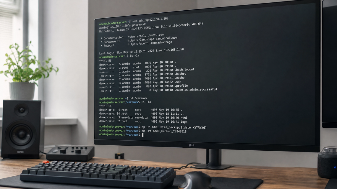 Comandos SSH esenciales: guía práctica para principiantes